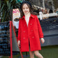 Festive Christmas Clothes Girls Coat Children's Woolen Coat Mid-length Red Fashion Thick Winter Clothes