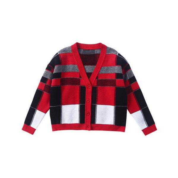 Little Girl Spring and Autumn Sweater Long-sleeved Slim Knit Cardigan Jacket Older Children's Clothing Fashion
