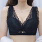 Sexy Women's Embroidered Lace Large Large Cup Bra Adjustable Push-up Gathered Bra