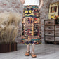 Women Summer Large Size Printed Lantern Skirt In Spring and Summer Loose High Waist A-line Vintage Elastic Casual Long Skirt