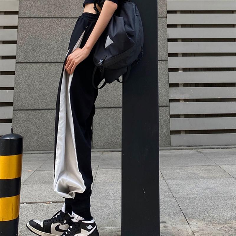 Small Daisy Loose High-waisted Trousers Female Korean Student Wide-leg Leggings Pants Slimming Sports Casual Pants