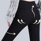 2pcs Winter High Waist Black All-match Black Pencil Pants with Small Feet Korean Fashion Cotton Pants Plus Velvet Thickening Base