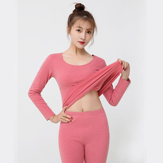 Non-marking Constant Temperature Heating Thermal Underwear Women's Suit Plus Velvet Thickening Thin Cotton Sweater
