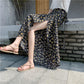 Women Boho Long Skirt Summer Beach Ladies Casual Skirts Floral Chiffon Tutu Skirt One-piece Skirt