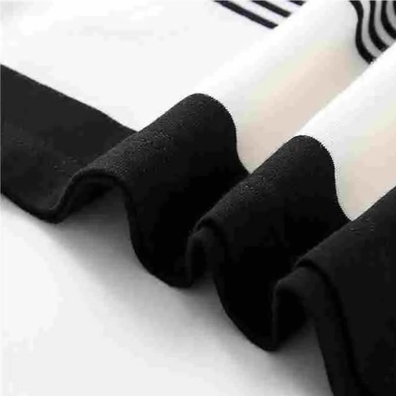 Mom Spring and Autumn Long Sleeve T-Shirt Loose Striped Top Short Casual Bottoming Shirt