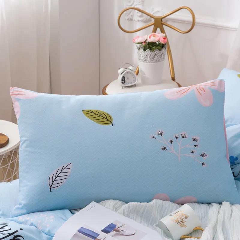48*74cm Fashion Printing Pillowcase Pure Cotton Soft Skin-friendly Pillowcase Couple Bedroom Pillow Cover Large Pair