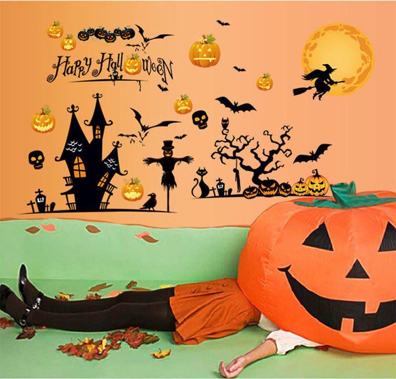 [sticker ]Diy Halloween Wall Sticker Decor For Party Supplies Removable Jack -O -Lantern Behemoth I