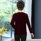 Mother's Clothing Spring and Autumn Long-sleeved Bottoming Shirt Women's Gold Velvet T-shirt Printing Loose Top