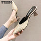 WTEMPO Thick-slip Slippers Female 2019 Slippers Female Spring Wear Korean Fashion Square Head