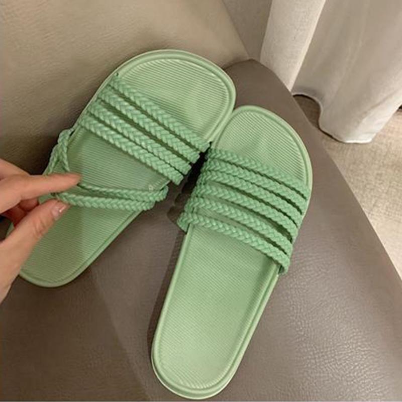 Waterproof Non-slip Bow Beach Slippers Female Summer Fairy Style Sandals and Slippers Fashion Outer Wear