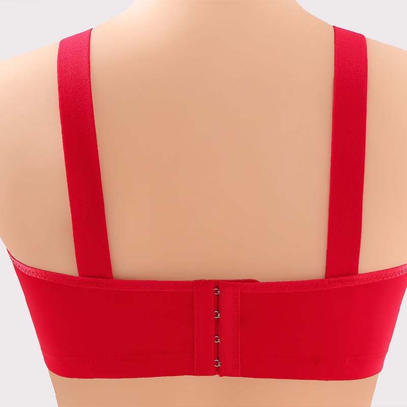 Women Thin Breathable Large Size Full Cup No Steel Rings Receiving Breasts Anti-sagging Lightweight Gathering Beautiful Back Design Sexy Lace Bra