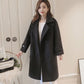 Women Korean Wool Coat Ladies Solid Casual Coats Single Breasted Turn-down Collar Jakects