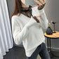 Autumn and Winter Lace Sexy Bottoming Shirt Knitted Solid Color Top Fashion Casual Women Sweater