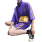 Summer Suit Men's Three-quarter Sleeve T-shirt Handsome Casual Sportswear Men's Loose Set of Shorts Student Trend T