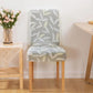 2pcs Elastic Chair Cover Fabric Simple Home Dining Chair Cushion Cover Stool Back Dining Table Hotel One-piece Chair Cover