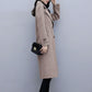 Thickening and Cotton Popular Brown Woolen Coat Women's Mid-length Korean Version Was Thin Autumn and Winter Coat