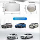 Car Sun Visor Double Ring Folding Storage Silver-plated Cloth Sunshade Block Light Black Bottom Heat Insulation Summer Car Interior Cooling Supplies
