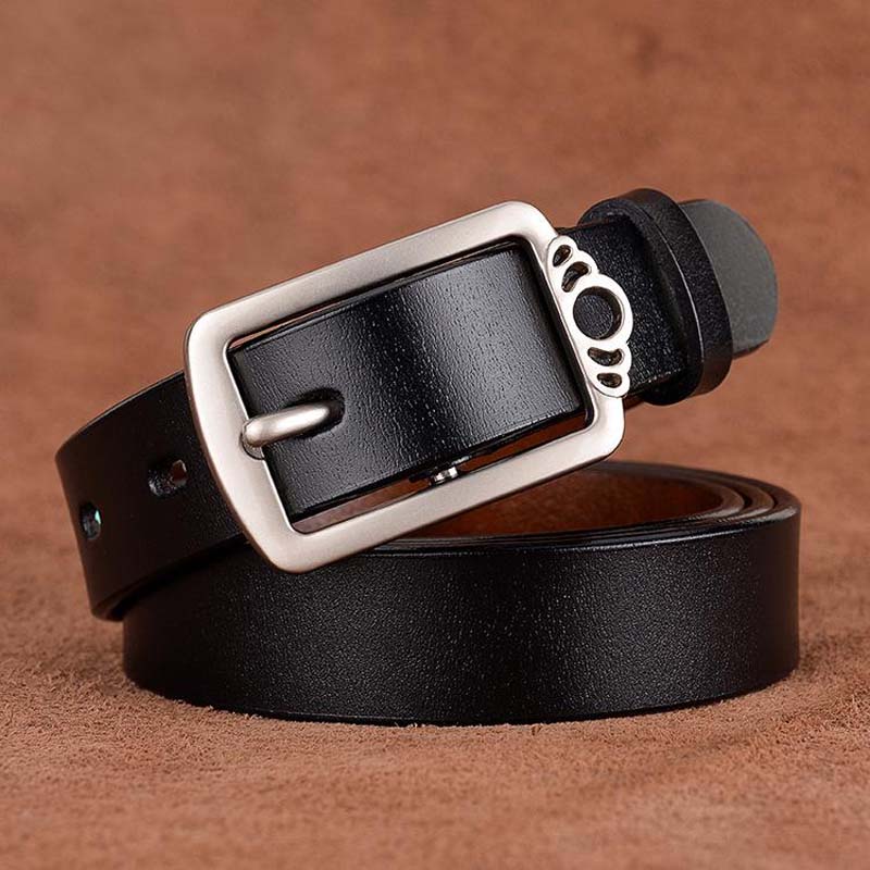 Belt Pin Buckle Ladies Leather Cow Leather Retro Versatile Belt Korean Decorative Fashion