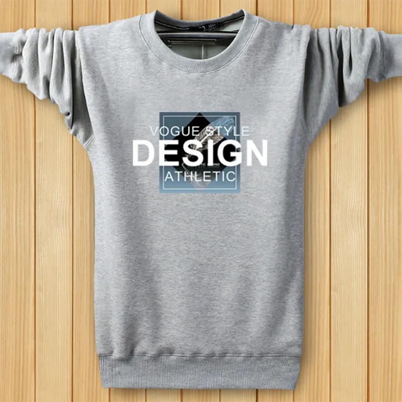 Men's Sweatshirts Thick Youth Warm Pullover Sweater Cotton Plus Velvet Plus Fat O-neck Loose Sweater