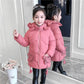 Girls' Winter Coat with Butterfly Decoration Beautiful Jacket Children's Down Padded Jacket Girl Mid-length Thicken Jackets