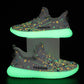 Luminous Gypsophila Men's Fluorescent Shoes Students' Leisure Sports Breathable Running Net Shoes