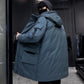 Winter Hooded Down Jacket Men's Mid-length Plus Velvet Thick Warm Clothing Trend Wild Student Youth Handsome Jacket