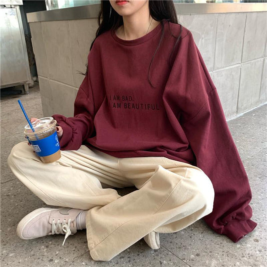 Hoodies for Women Autumn Winter Sweatshirts Letter Printed Oversized Streetwear Hip Hop Harajuku Hoodies Cotton Casual Tops Pullover Hoodies