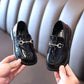 Children Elegant Princess Leather Casual Shoes Kids Girls Wedding Dress Party Solid Color Shoes for Girls