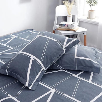 Pure Cotton Twill Pillowcases A Pair of Student Dormitory Simple Printing Pillowcases Single Double Bedroom Pillowcases