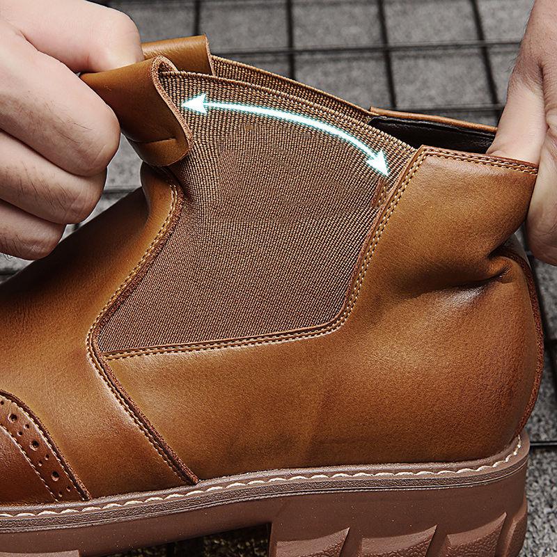 Chelsea Boots Men's Martin Boots Men's Leather Shoes Martin Boots Autumn and Winter Snow Boots