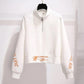 Vintage Solid Girl's Pullover Autumn Thick Warm Long Sleeve Hoodies Plus Size Loose Women Sweatshirts