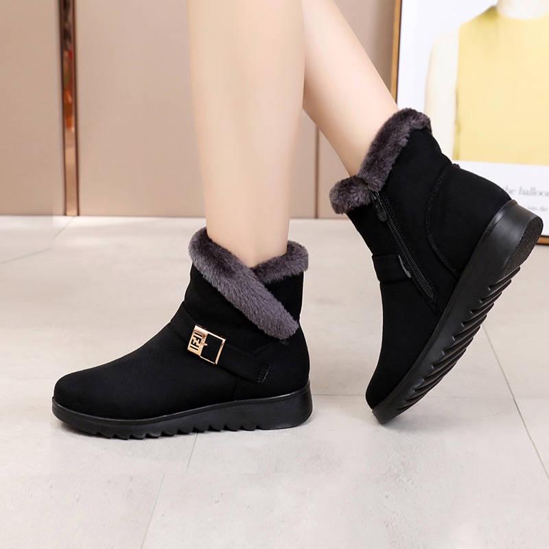 Women Ankle Boot Winter Plush Snow Boots Winter Cotton Shoes British Style Boots