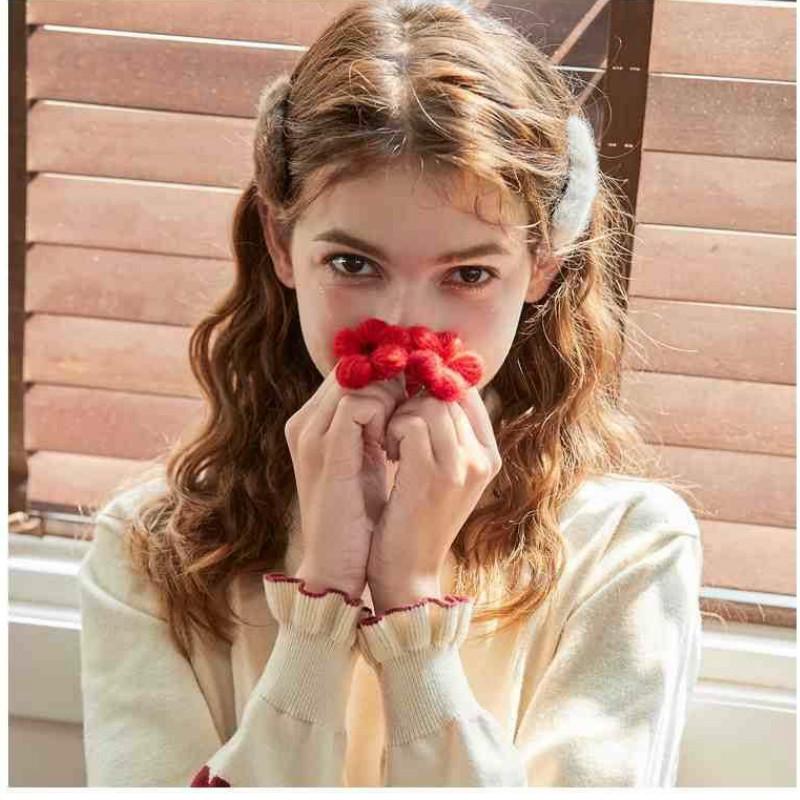 Pofulove Turtleneck Base Sweater Autumn and Winter Long-sleeved Pullover Flower Embroidery Sweater