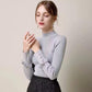Slim Pullover Sweater Women Beaded Long-sleeved Knitted Half Turtleneck Bottoming Shirt