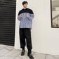 Spring and Autumn Sweater Men's Hong Kong Style Loose Casual Long Sleeve Cardigan Trend Student Versatile Striped Hooded Jacket