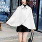 Cloak-style Outer Solid Color Shawl Jacket Women's All-match Woolen Cloak Ladies Temperament Warm Jacket Sleeveless Shawl