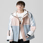 Men's and Women's Tooling Jackets Color Matching Casual Loose Jacket Hooded Jacket Tide Brand Lovers