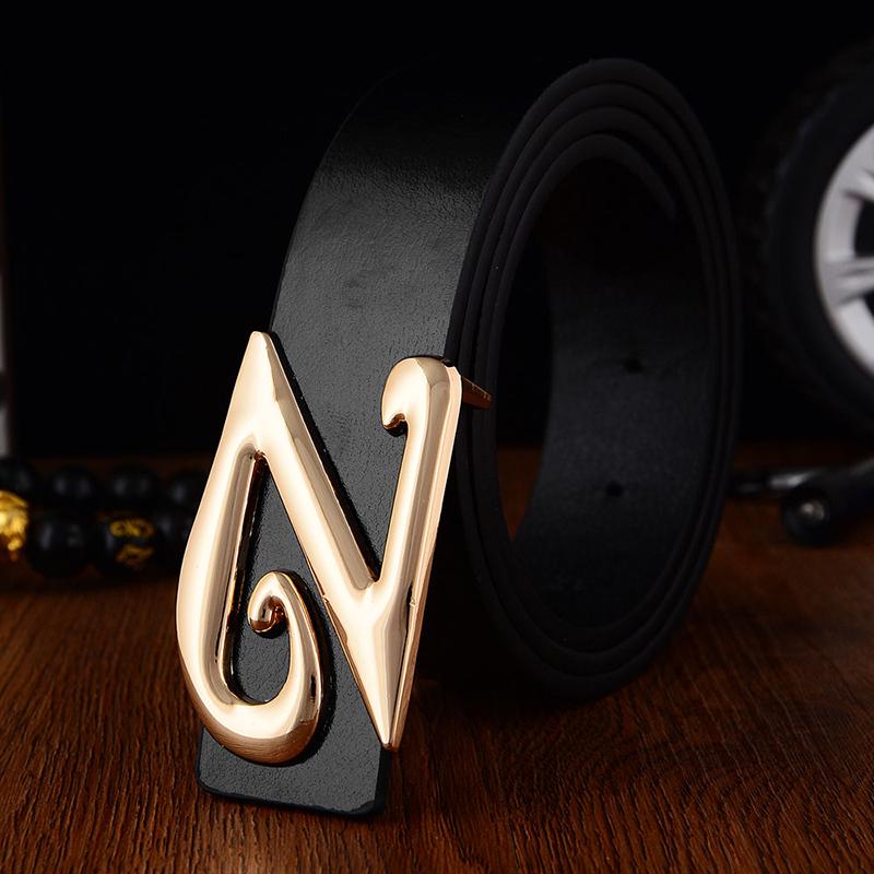 Fashion Brand Leather Belt Business Trouser Strap Pant Automatic Buckle Men Belts