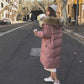 Winter Sisters Wear Student Down Padded Jacket Women Korean Mid-length Thick Fur Collar Padded Jacket