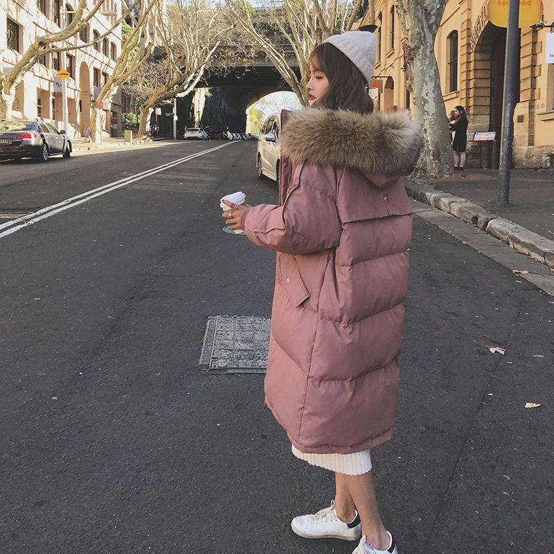 Winter Sisters Wear Student Down Padded Jacket Women Korean Mid-length Thick Fur Collar Padded Jacket