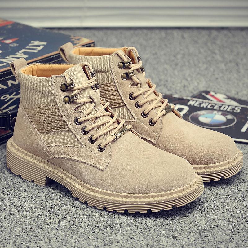 Martin Boots Men's Boots Male Winter Plus Velvet Shoes Men's Snow Boots Combat Boots Military Boots