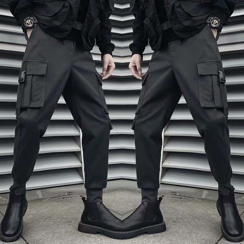 Spring and Autumn Casual Overalls Men's Loose-fitting Trousers