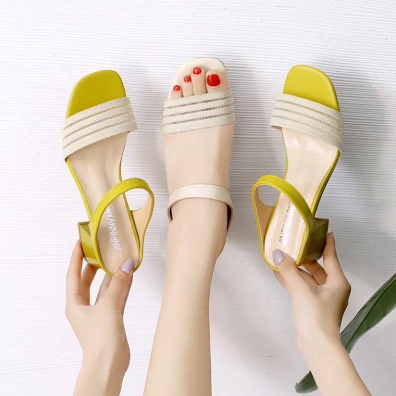 Ladies Sandals Wear Foreign Style Slippers Summer Fashion All-match Wedge Elegant Sandals