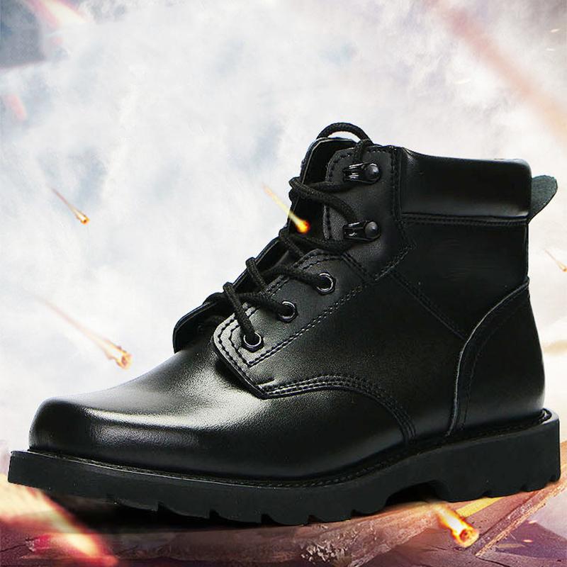 Men's Winter Warm Cotton Boots Wool Cotton Shoes Men's Non-slip Padded Father Shoes Leather Snow Boots