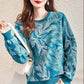 Women's Long-sleeved Spring and Autumn Outer Wear Printed Round Neck Loose Top
