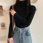 Women Turtleneck Sweaters Pullovers Plus Size Solid Long Sleeve Slim Knitted Sweater Autumn Winter Fashion High Neck Knitwear Jumper Women Top Clothes