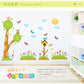 Cartoon landscape tree children room background layout removable stickers