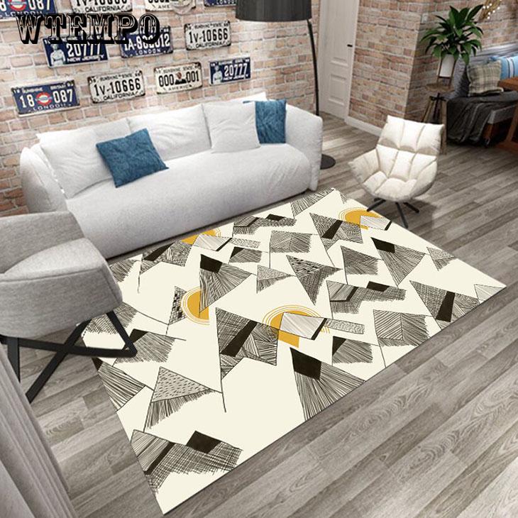 Nordic Geometric Pattern Carpets for Living Room Bedroom Rugs Modern Coffee Table Home Decor