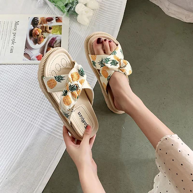 Women Open Toe Sandals and Slippers Women's Summer  Thick-soled Beach Shoes Seaside