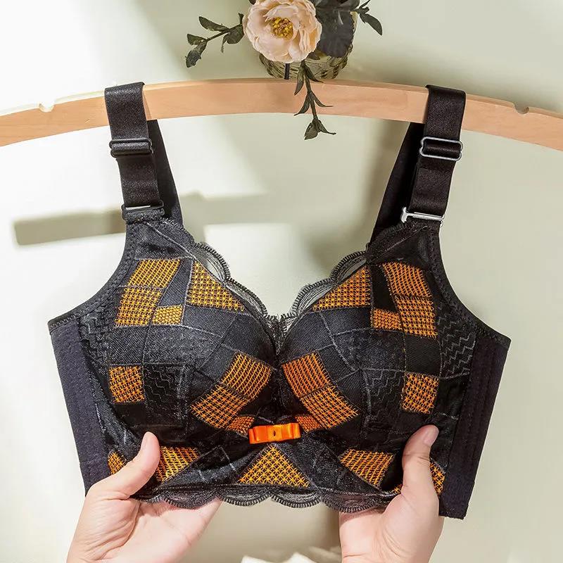 Sexy Lace No Steel Ring Gathering Anti-sagging Receiving Side Breast Adjustable Upper Support Women's Underwear Bra